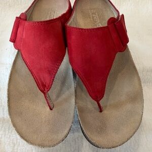 Teva Vibrant Red Women's Sandals Cork Thong Sandal Size 6.5